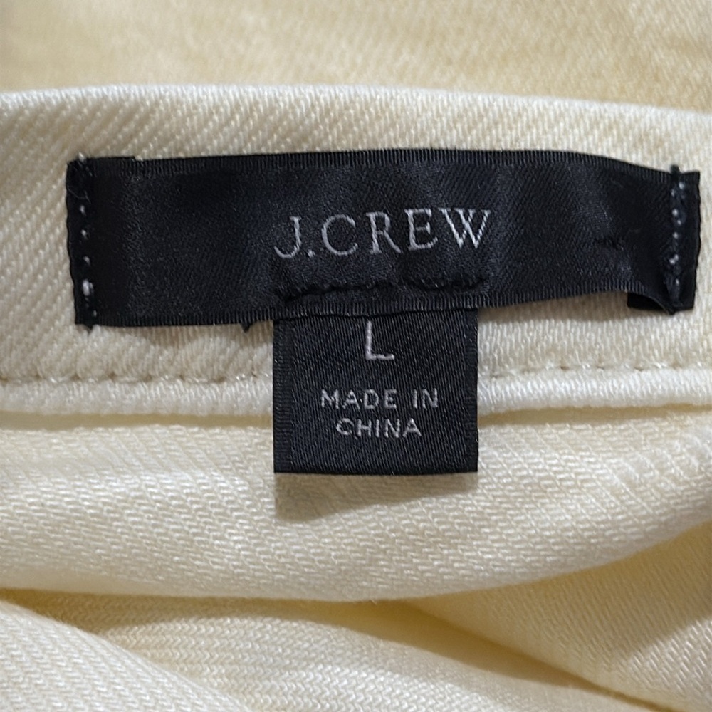 J. Crew Garment-Dyed Wrap Skirt AY930 sz L  Pale Yellow - Picture 6 of 7